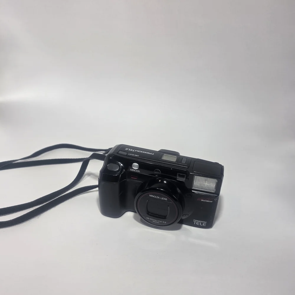 Minolta Freedom Tele 35mm Film Camera – 38–80mm Lens – Untested – As-Is